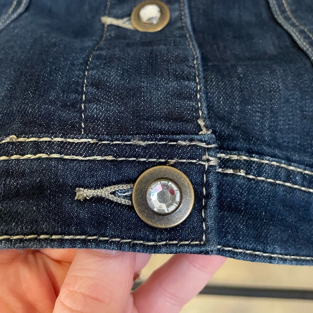 CJ Banks Dark Blue Denim Vest - Picture 6 of 8